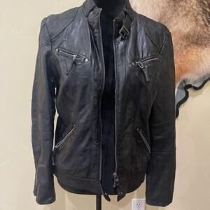 M.S.S.P. Faux Leather Bomber‎ Jacket